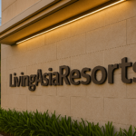 LivingAsiaResorts logo on resort wall
