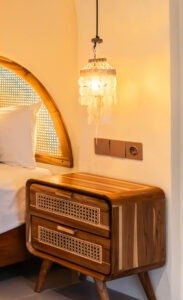 Exclusive superior garden jacuzzi room living asia gili air bedside table